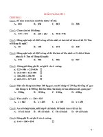 Đề trắc nghiệm Toán 3-LVH