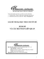 Chuyên đề giải đề thi đại học dạng toán 