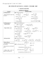 Đề cương ôn toán 11 HK2 Cơ bản