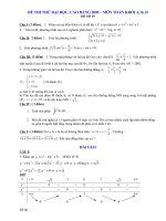 Đề và ĐA thi thử ĐH 2009 (Đề số 19)