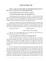 Báo cáo tổng hợp tình hình tổ chức bộ máy kế toán và công tác kế toán của Công ty Sơn tổng hợp Hà Nội