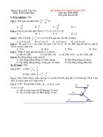 Đề kiểm định Toán 7 lần 2