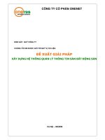ĐỀ XUẤT GIẢI PHÁP  xây DỰNG hệ THỐNG QUẢN lý THÔNG TIN sàn bất ĐỘNG sản 