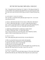  ĐỀ THI THỬ ĐẠI HỌC MÔN HÓA- NĂM 2012