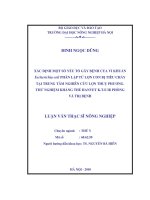 Xác định một số yếu tố gây bệnh của vi khuẩn escherichia coli phân lập từ lợn con bị tiêu chảy tại trung tâm nghiên cứu lợn thụy phương  