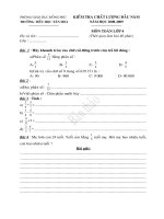 de KT chat luong dau nam