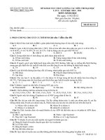 ĐỀ THI THỬ ĐẠI HỌC MÔN SINH HỌC ĐỀ SỐ 2