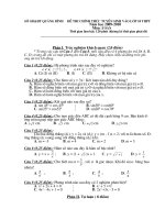 Đề và đáp án thi tuyển vào THPT Tỉnh Quảng Bình năm học 2009-2010