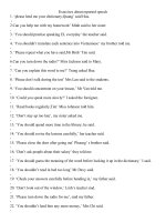 Exercise about reported speech