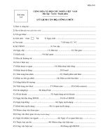 Mẫu lú lịch công chức mới nhất