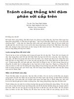 Tránh căng thẳng khi đàm phán với cấp trên   cẩm nang nghề nghiệp 