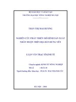 Nghiên cứu phát triển mô hình sản xuất nhãn muộn trên địa bàn hưng yên 