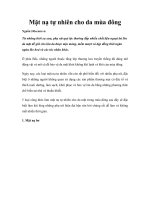 Mặt nạ tự nhiên cho da mùa đông 