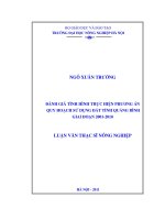 Đánh giá tình hình thực hiện phương án quy hoạch sử dụng đất tỉnh quảng bình giai đoạn 2001   2010 