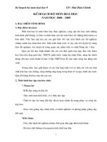 Kế hoạch bộ môn hóa 9