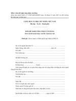 Đơn đề nghị công nhận văn bằng 