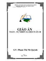 toán- twj nhiên xã hội tuần 30: GV phạm thị như quỳnh