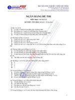 Ngân hàng đề thi môn học vi xử lý 