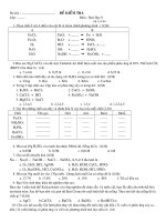 Đề kiểm tran hóa 9