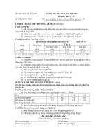 ĐỀ THI ĐỊA LÝ HỌC KỲ II - 2009