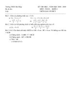 Đề thi HKII khối 8