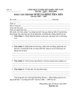 Mẫu báo cáo lao động giỏi của GV