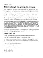 Phân lớp từ theo phong cách sử dụng