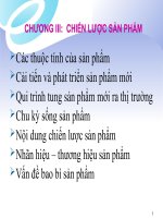 Bài giảng marketing căn bản chương 3 chiến lược sản phẩm 