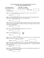 CUỘC THI OLYMPIC TOÁN TUỔI THƠ NĂM HỌC 2012 -2013 CẤP TIỂU HỌC THÀNH PHỐ BÀ RỊA