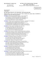 ĐỀ THI TUYỂN SINH ĐẠI HỌC NĂM 2012 Môn: TIẾNG ANH; Khối A1 MÃ  794 