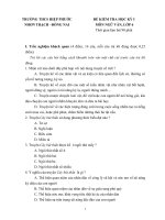 ĐỀ KIỂM TRA HỌC KỲ I MÔN NGỮ VĂN LỚP 6  TRƯỜNG THCS HIỆP PHƯỚC NHƠN TRẠCH –ĐỒNG NAI