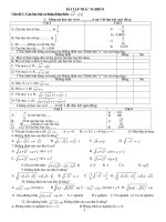 Bài tập trắc nghiệm toan 9