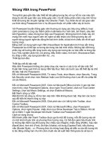 SỬ DỤNG VISUAL BASIC TRONG POWẺ POINT