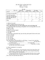 Đề, đáp Lý 7 Kỳ 2 có ma trận . Số 06