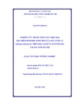 Nghiên cứu thành phần sâu nhện hại, đặc điểm sinh học sinh thái của sâu cuốn la omiodes indicata (f ) trên đậu xanh vụ xuân hè 2011 tại gia lâm, hà nội 