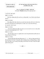 ĐỀ THI CHỌN HỌC SINH GIỎI TỈNH LỚP 12 NĂM HỌC 2012 – 2013 MÔN LỊCH SỬ LỚP 12 THPT - SỞ GD&ĐT NGHỆ AN