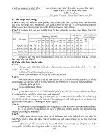 ĐỀ KHẢO SÁT CHUYÊN MÔN GIÁO VIÊN THCS HK II - NĂM HỌC 2012-2013 MÔN SINH HỌC - PHÒNG GD&ĐT PHÚC YÊN