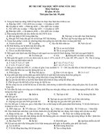  ĐỀ THI THỬ ĐẠI HỌC MÔN SINH NĂM  2012 Môn: Sinh học