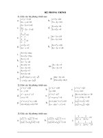 Ôn thi vào 10 ( các bài toán về hệ phương trình)