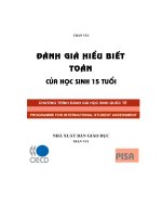 Đánh giá hiểu biết toán của học sinh 15 tuổi