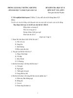 ĐỀ KIỂM TRA HỌC KỲ II MÔN NGỮ VĂN, LỚP 9 PHÒNG GIÁO DỤC MƯỜNG KHƯƠNG - SỞ GIÁO DỤC VÀ ĐÀO TẠO LÀO CAI