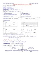 Tóm tắt kiến thức và phương pháp giải toán 12