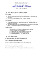 Đề và ĐA thi thử ĐH môn Địa lý (mẫu Bộ GD)