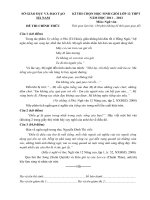 ĐỀ THI CHỌN HỌC SINH GIỎI LỚP 12 THPT NĂM HỌC 2011-2012 MÔN ĐỊA LÝ - SỞ GIÁO DỤC VÀ ĐÀO TẠO HÀ NAM