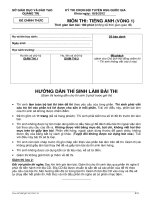 ĐỀ THI CHỌN ĐỘI TUYỂN HỌC SINH GIỎI QUỐC GIA MÔN TIẾNG ANH NĂM 2012