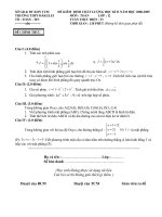 Đề thi thử Tốt nghiệp (có đáp án)