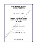 NGHIÊN cứu các kỹ THUẬT HIỂN THỊ mô HÌNH địa HÌNH BA CHIỀU 