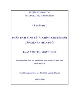 Luận văn phân tích kinh tế tài chính chuyển đổi cấp điện áp phân phối 
