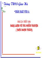 TIẾT 118: NGHỊ LUẬN TÁC PHẨM TRUYỆN