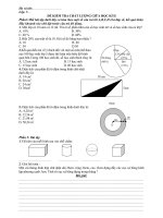 Đề kiểm tra toán giữa học kì II